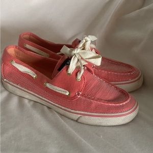 Cute pink shoes for boat and beach!